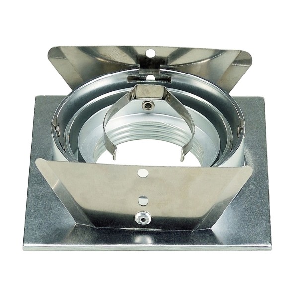 NEW TRIA I MR16 Downlight, SQUARE, alu brushed, max. 50W, inkl. Blattfedern