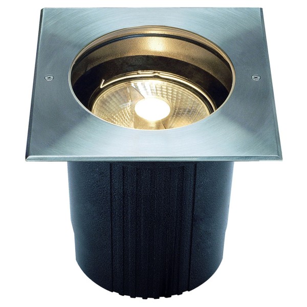 DASAR ES111 Bodeneinbauleuchte, eckig, Edelstahl 316, max. 75W, IP67