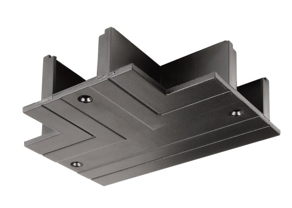Deko-Light 3-Phasen Schienensystem, D Line DALI Einbau-Abdeckblende T-Verbinder, schwarz, Kunststoff
