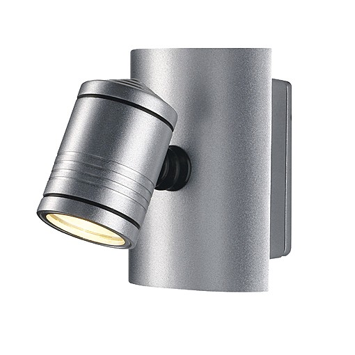 DROP 50 Wand- und Decken- leuchte, silbergrau, MR16, max. 50W, IP44