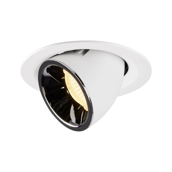NUMINOS® GIMBLE M, Deckeneinbauleuchte weiß / chrom 3000K 55°
