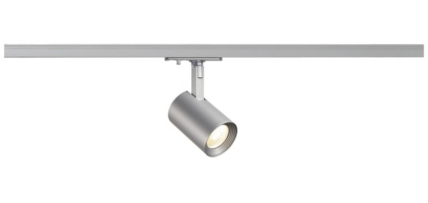DEBASTO, Spot für Hochvolt-Stromschiene 1Phasen, LED, 3000K, silbergrau, 8W, inkl. 1Phasen-Adapter