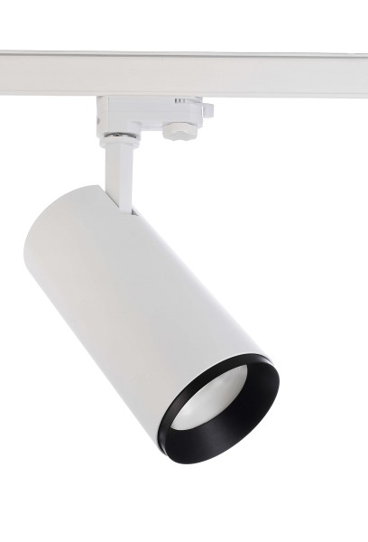 Deko-Light 3-Phasen-Spot, Lucea, Tilt, 30 W, 3000/4000 K, Weiß, Aluminium, Verkehrsweiß RAL 9016