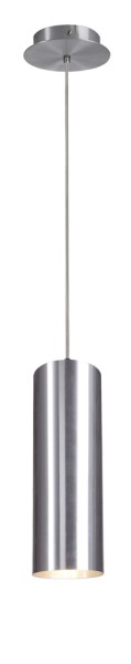 ENOLA, Pendelleuchte, A60, rund, aluminium gebürstet, max. 60W, inkl. Rosette aluminium gebürstet