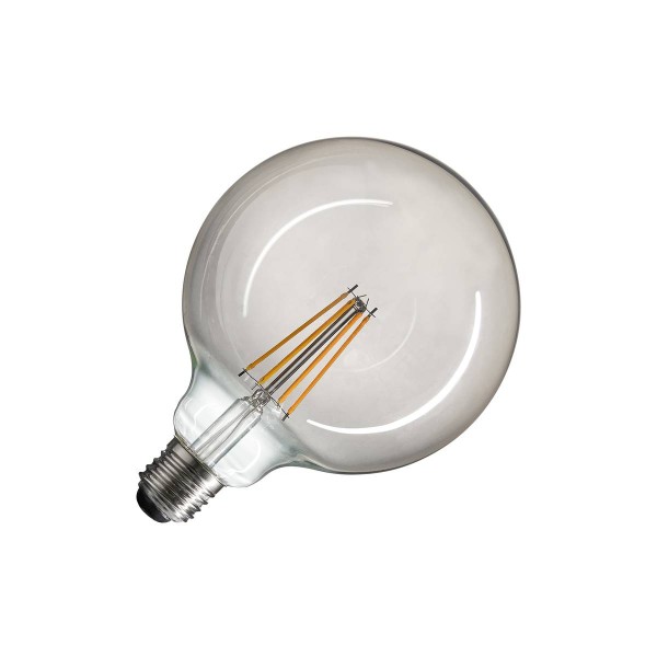 LED Leuchtmittel, G125, E27, 2700K, 720lm, 280°, dimmbar, Rauchglas