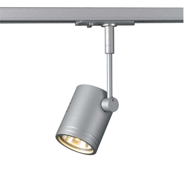BIMA 1, Spot für Hochvolt-Stromschiene 1Phasen, einflammig, QPAR51, silbergrau, max. 50W