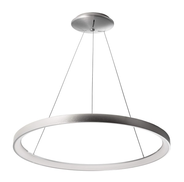 Deko-Light Pendelleuchte, Merope 780mm, Aluminium, Silber gebürstet, Warmweiß, 130°, 60W, 230V