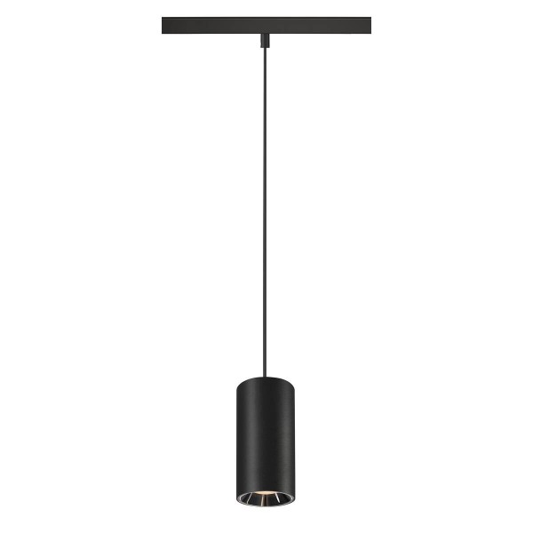 NUMINOS® S 48V TRACK DALI, Pendelleuchte, schwarz / chrom, 16W, 980lm, 2700K, CRI90, 55°