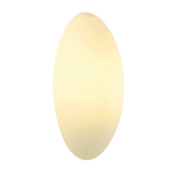 WL 103 A60, Wandleuchte, A60, IP23, oval, weiß, Glas satiniert, max. 40W
