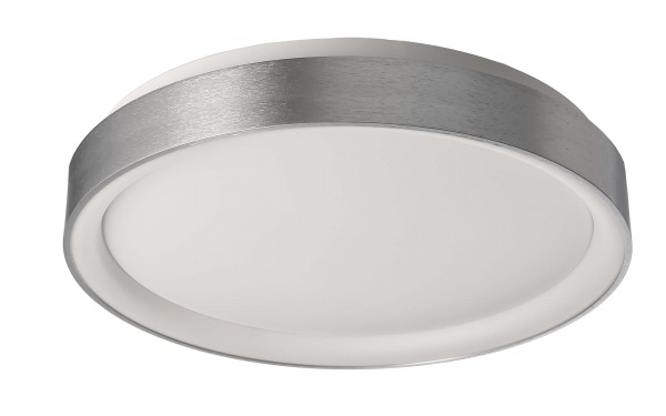 Deko-Light Deckenaufbauleuchte, Mirach 380 mm, Aluminium, Silber gebürstet, Warmweiß, 130°, 30W