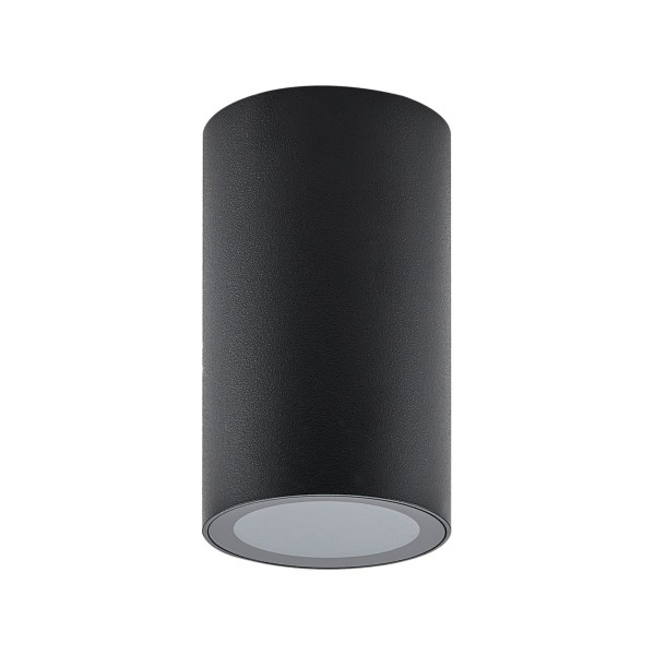 Deko-Light Deckenaufbauleuchte, Can IP44, 1x 7,5 W GU10, Schwarz, Aluminium, Schwarz, 7W, 230V