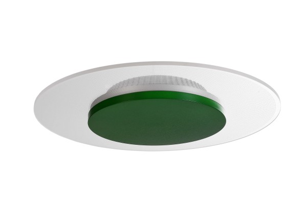 Deko-Light Deckenaufbauleuchte, Zaniah 12W, Cover Blatt Grün, Aluminium, Weiß, Warmweiß, 120°