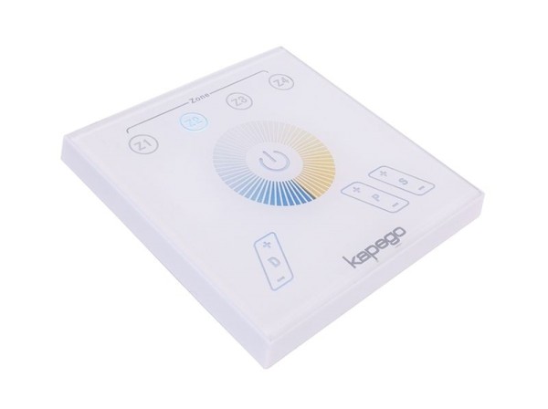 Deko-Light Controller, Touchpanel RF White, Kunststoff, Weiß, Blau, 2W, 230V, 87x87mm