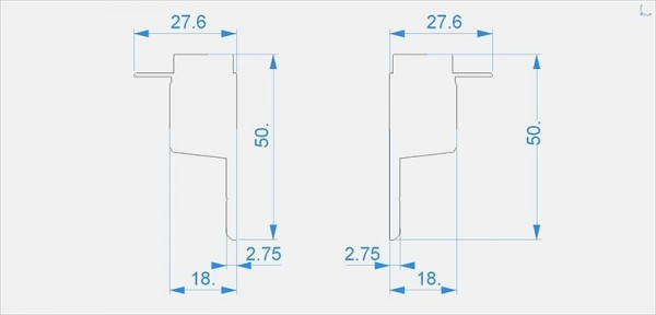 Reprofil Profil Zubehör, Endkappe H-EL-03-10 Set 2 Stk, Kunststoff, Weiß, 50x28mm