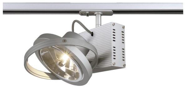 TEC 1, Spot für Hochvolt-Stromschiene 1Phasen, einflammig, QR111, silbergrau, max. 50W