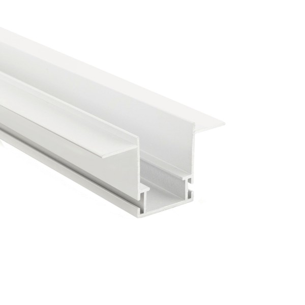 Deko-Light Profil, Combo Fassade Montageprofil mit Flügel, 3mm, 3m weiß, Aluminium, Weiß, 3000mm