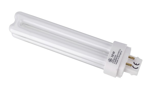 TC-DE G24Q-2, Kompaktleuchtstofflampe, 18W, 3000K, 4-Pin, für EVG