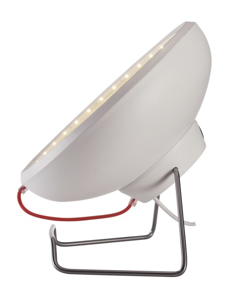 I-RING FLOOR, Standleuchte, LED, 3000K, rund, weiß, Textilkabel rot, 14W