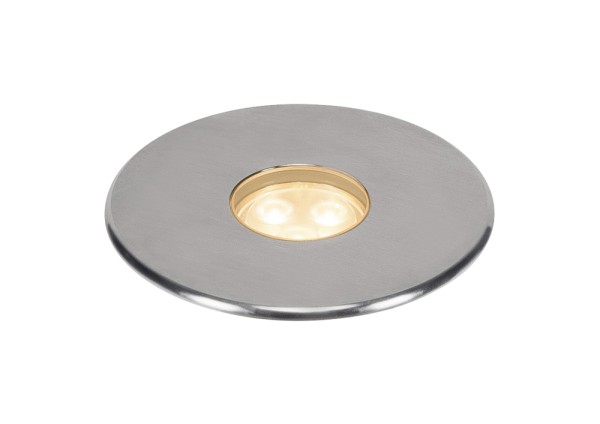 DASAR 100 PREMIUM, Outdoor Bodeneinbauleuchte, LED, 3000K, IP67, rund, Blende edelstahl, 24°, 3,8W