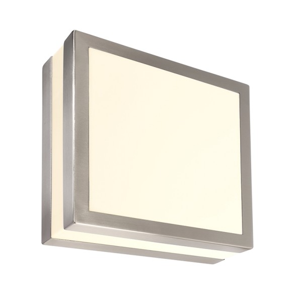 Deko-Light Wandaufbauleuchte, Scuti I, Edelstahl, silberfarben gebürstet, 11W, 230V, 285x285mm