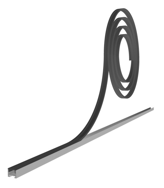 Deko-Light Profil Abdeckung, Abdeckung Rolle P-10-12, 20m, schwarz, Polycarbonat, Schwarz, 20000mm