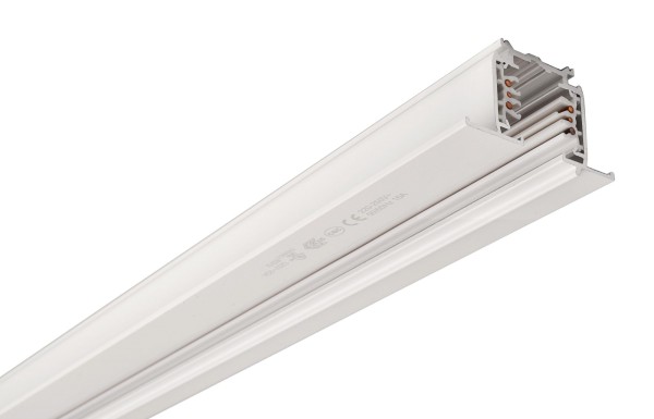 Deko-Light 3-Phasen Schienensystem, D Line DALI Einbaustromschiene mit Flügel 2m, weiß, Aluminium