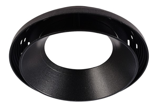 Deko-Light Zubehör, Reflektor Ring II Schwarz für Serie Uni II Max, Kunststoff, Schwarz