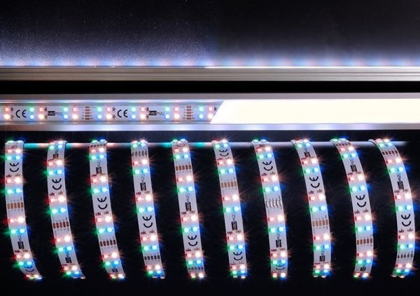 Deko-Light Flexibler LED Stripe, 3528-2x72-12V-RGB+3000K-5m, Kupfer, Weiß, RGB + Warmweiß, 120°, 38W