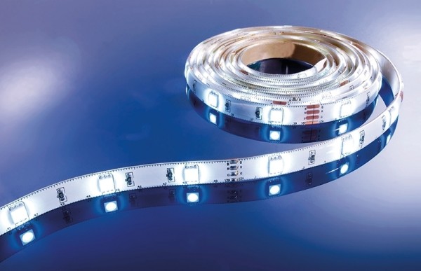 Flexibler LED Stripe IP 33, 12V, 5 m Rolle, weiß