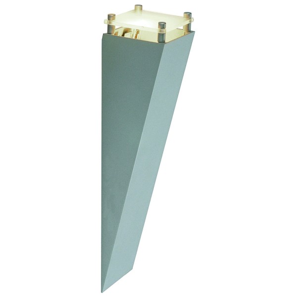 SQUARE WALL Wandleuchte, eckig, silbergrau, GU10, max. 50W