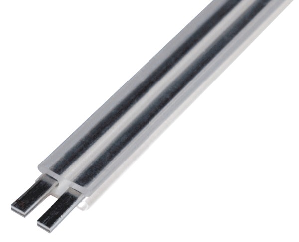 SCHIENE, für GLU-TRAX, Niedervolt-Stromschiene Vitrinenschiene, 1,5m, transparent, max. 20A