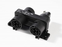 Kabelsystem, Wieland RST20i3 Verteiler 4-fach, Kunststoff, Schwarz, 86x31mm Kabelsystem, Wieland RST20i3 Verteiler 4-fach, Kunststoff, Schwarz, 86x31mm