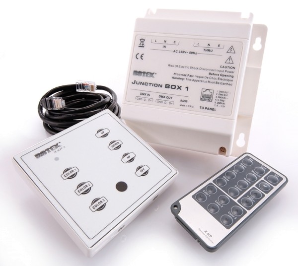 Botex Controller, DMX Wandsteuerung X-KP II, dimmbar: DMX512 / IR Fernbedienung, 220-240V AC/50-60Hz