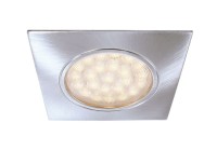 KapegoLED Möbeleinbauleuchte, inklusive Leuchtmittel, Silber, gebürstet, Warmweiß, spannungskonstant KapegoLED Möbeleinbauleuchte, inklusive Leuchtmittel, Silber, gebürstet, Warmweiß, spannungskonstant