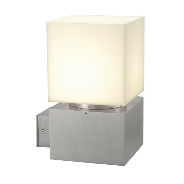SQUARE WL, Outdoor Wandleuchte, TC-(D,H,T,Q)SE, IP44, eckig, aluminium gebürstet, max. 20W