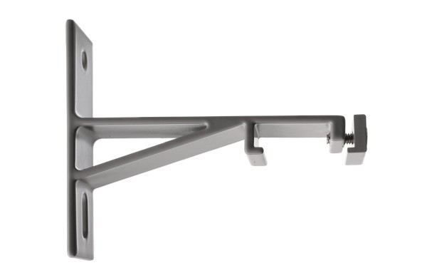 Deko-Light 3-Phasen Schienensystem, D Line Wandhalterung, Hellgrau, Aluminium, Hellgrau, 92x25mm