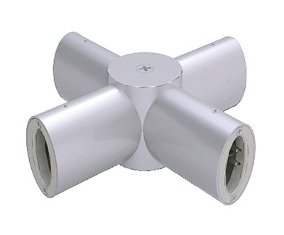 Deko-Light Schienensystem One 230V, X-Verbinder mechanisch, Silber-matt