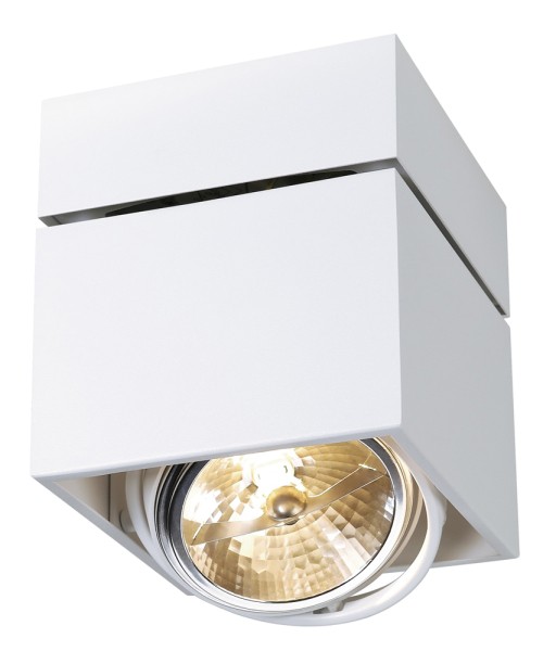 KARDAMOD, Deckenleuchte, einflammig, QR111, eckig, weiß, max. 75W