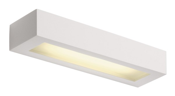 PLASTRA 103, Wandleuchte, C35, eckig, weißer Gips, max. 8 W