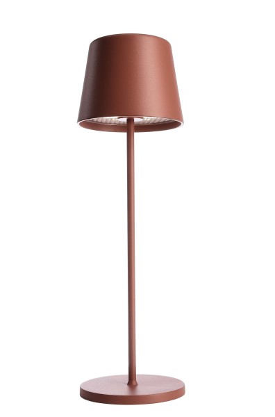 Deko-Light Akkuleuchte, Canis, 3,5 W, 2200/3000 K, Terracotta, Aluminiumdruckguss, Terracotta Matt