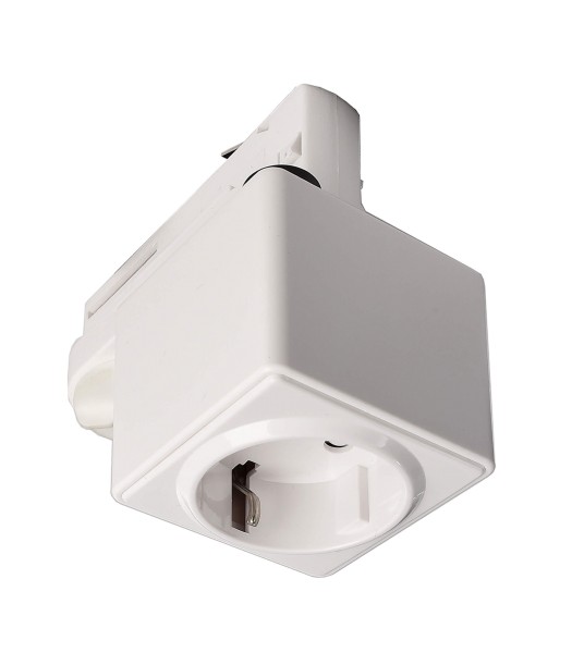 Deko-Light Schienensystem 3-Phasen 230V, D Line Steckdosenadapter, Kunststoff, 230V, 6A, 59x54mm