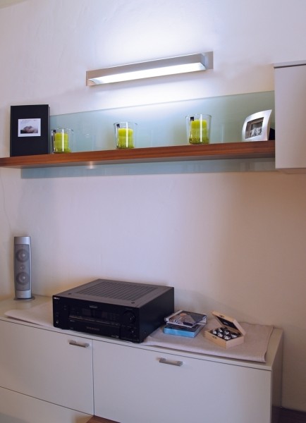 Wandleuchte Plana, Alu, Glas matt