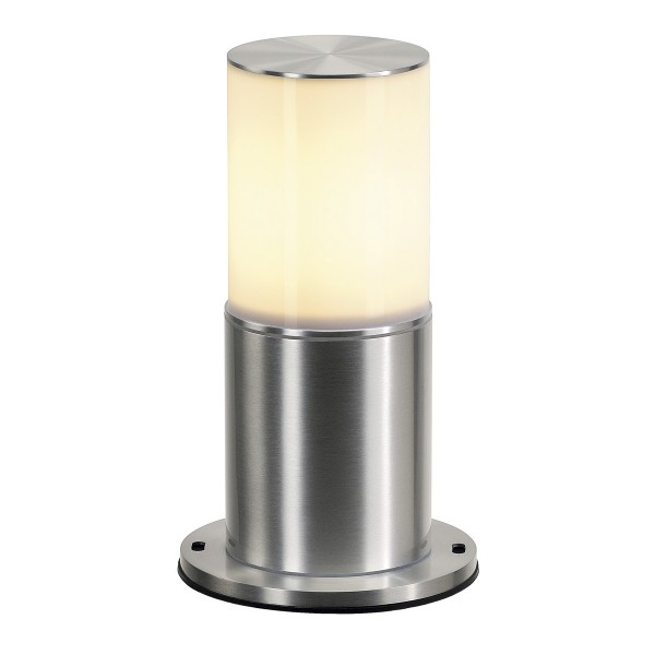 ROX ACRYL POLE 30, Outdoor Standleuchte, TC-TSE, IP44, rund, aluminium gebürstet, Ø/H 13/30 cm