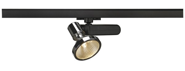 D-RECTION, Spot für Hochvolt-Stromschiene 3Phasen, HIT, schwarz/chrom, max. 70W