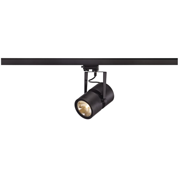 EURO SPOT, Spot für Hochvolt-Stromschiene 3Phasen, QR-LP111, schwarz matt, max. 75W