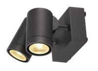 HELIA, Outdoor Wandleuchte, zweiflammig, LED, 3000K, IP55, anthrazit, schwenkbar, 2x8W HELIA, Outdoor Wandleuchte, zweiflammig, LED, 3000K, IP55, anthrazit, schwenkbar, 2x8W