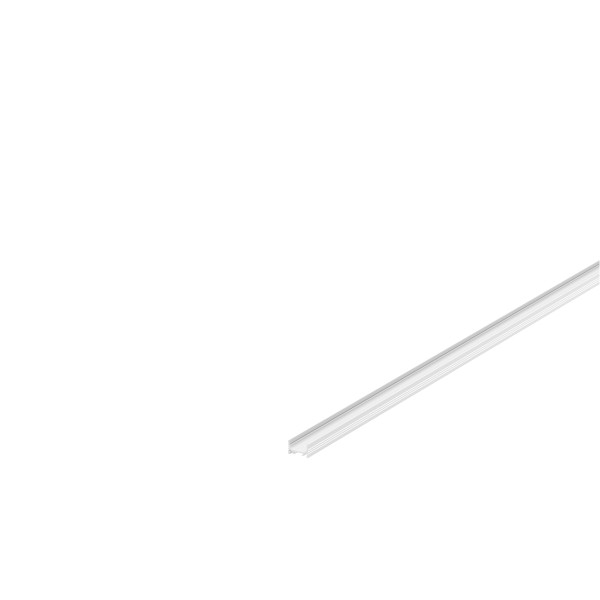 GRAZIA 10, Aufbauprofil, LED, flach, gerillt, 2m, weiß