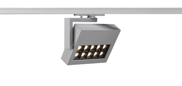PROFUNO, Spot für Hochvolt-Stromschiene 1Phasen, LED, 3000K, silbergrau, 30°
