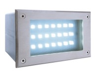 Wandeinbauleuchte LED Side 3 silber LED kaltweiß Wandeinbauleuchte LED Side 3 silber LED kaltweiß