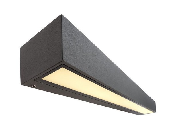 Deko-Light Wandaufbauleuchte, Linear I Single, Aluminium Druckguss, Basaltgrau RAL 7012, Warmweiß